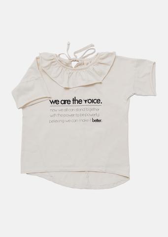 T-shirt with Voice collar
