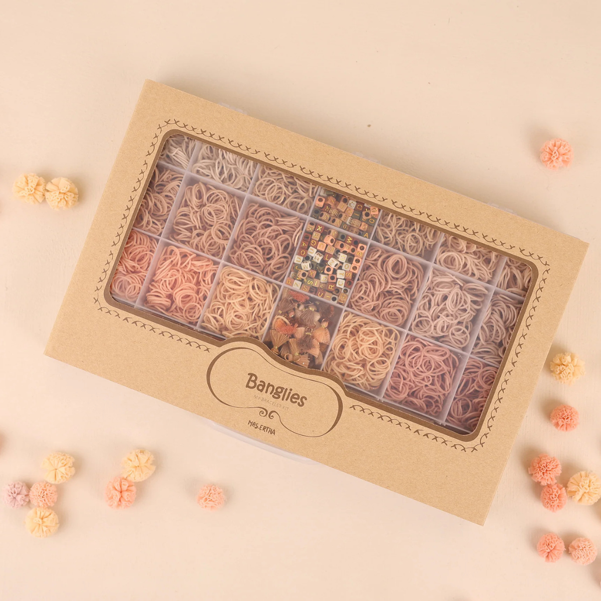 Mrs. Ertha loom bands -kreativní sada s 2700 gumičkami