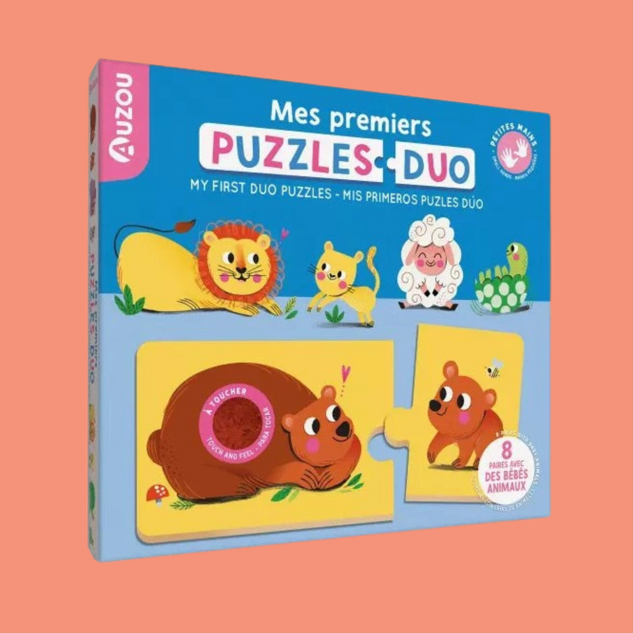 Puzzle dotykowe Auzou - Rodzina zwierząt