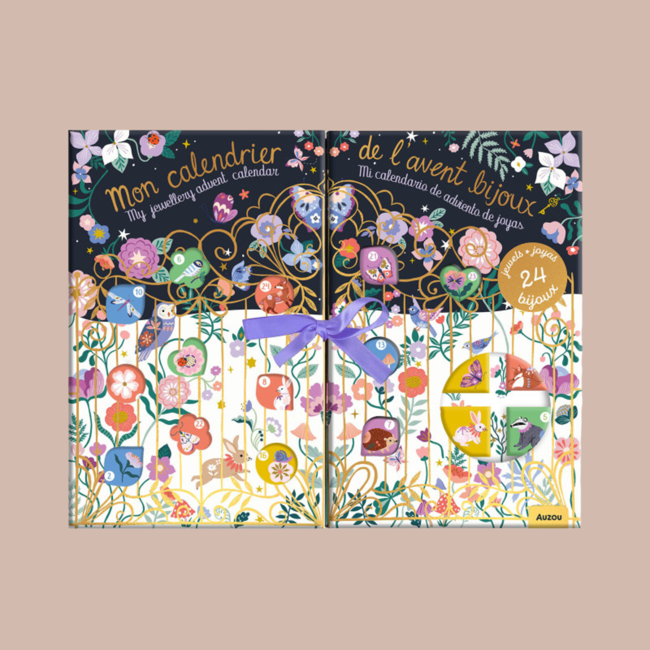 Auzou Adventní kalendář pro děti s 24 kreativními šperky