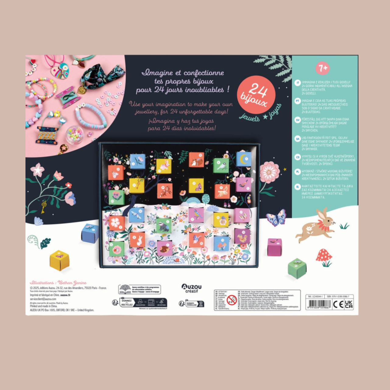 Auzou Adventní kalendář pro děti s 24 kreativními šperky