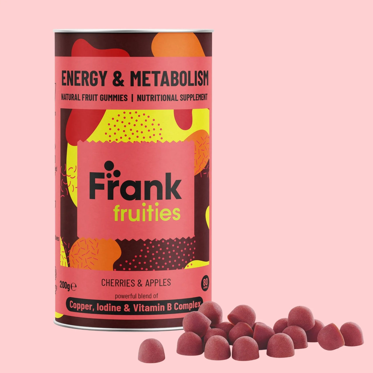 Frank Fruities Gummies Energy &amp; Metabolism (galaretka owocowa z witaminami i minerałami)