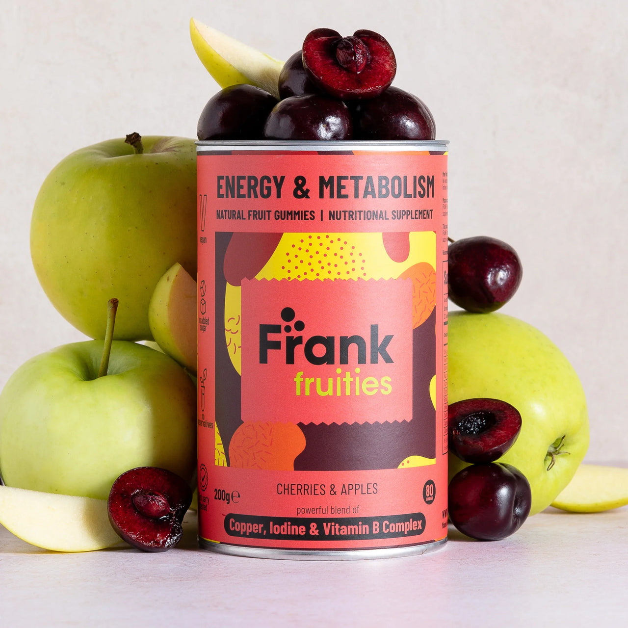 Frank Fruities Gummies Energy &amp; Metabolism (galaretka owocowa z witaminami i minerałami)