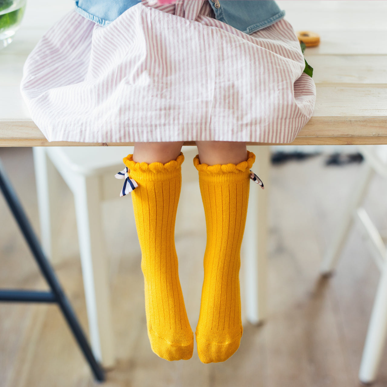 Mama's Feet podkolenky malá princezna mustard