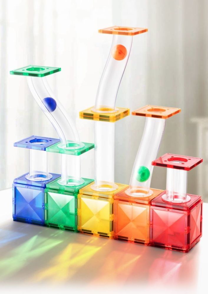 Mideer barevná magnetická kuličková dráha - 100 ks