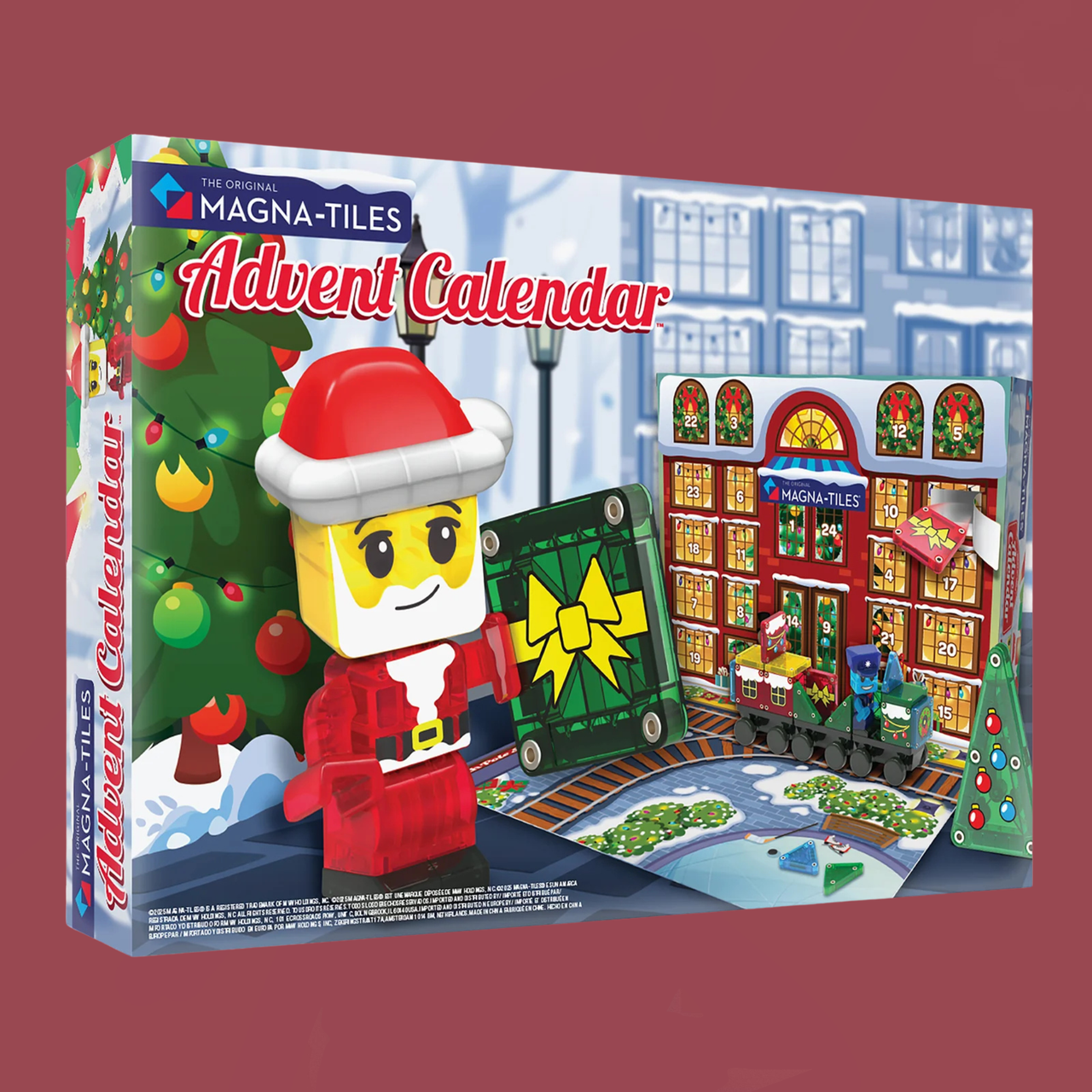 Adventní kalendář Magnatiles - MicroMag 34 dílků