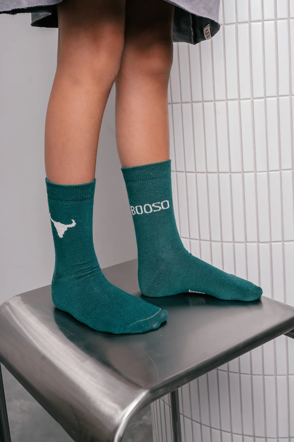 booso 3 pack ponožky zelená/šedá/hořčicová