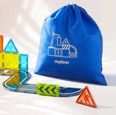 Kolorowy zestaw magnetyczny Mideer. budowniczowie