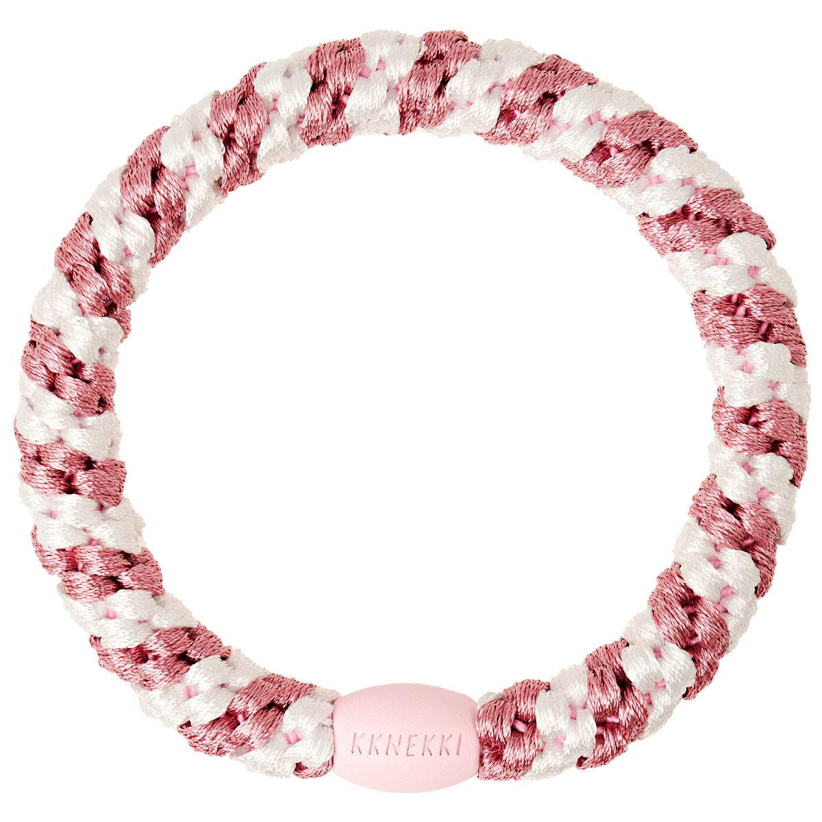 KKNEKKI gumička do vlasů - Old pink white stripe