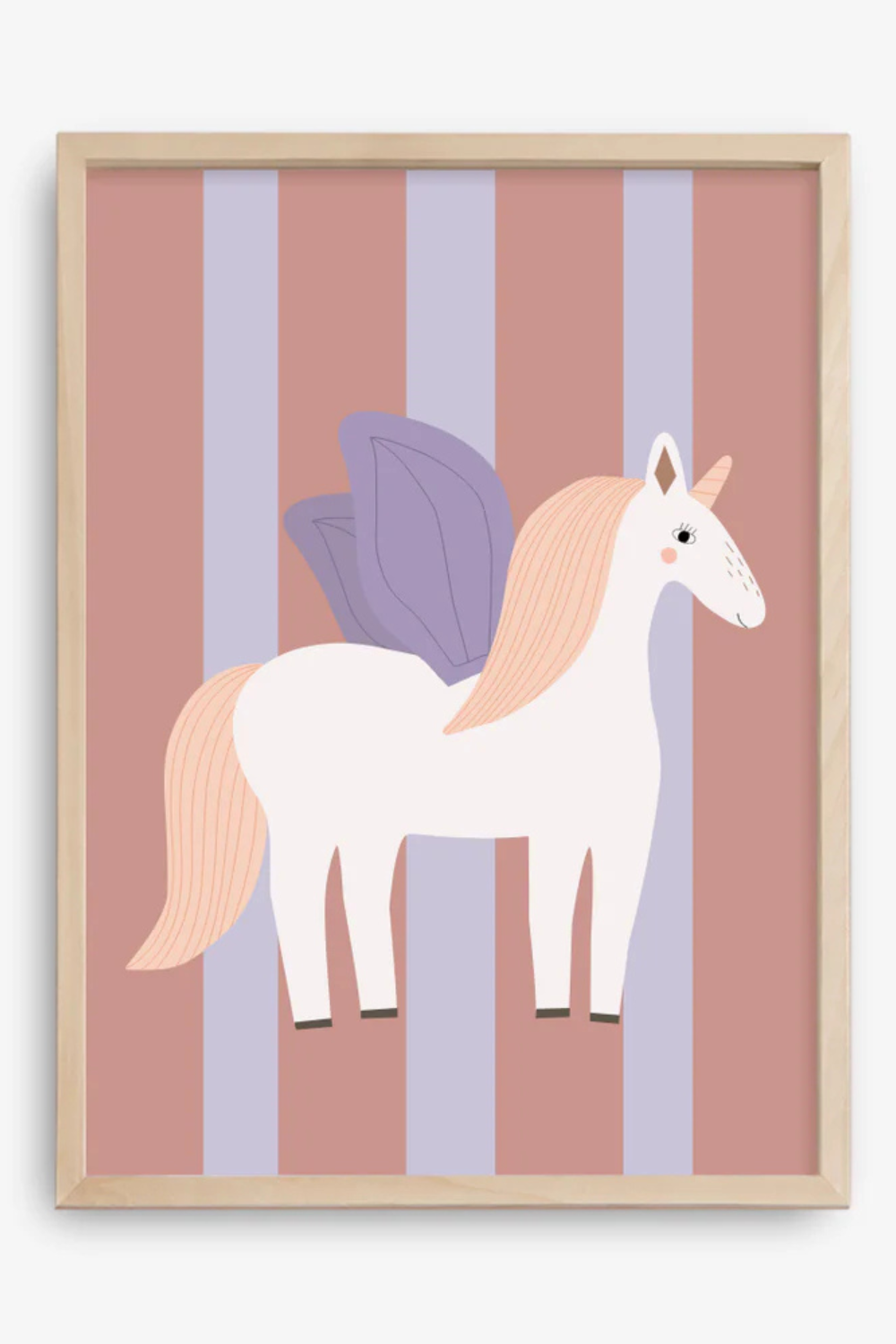 Little Otja plakát Winged Unicorn – fialový jednorožec s křídly (A4)