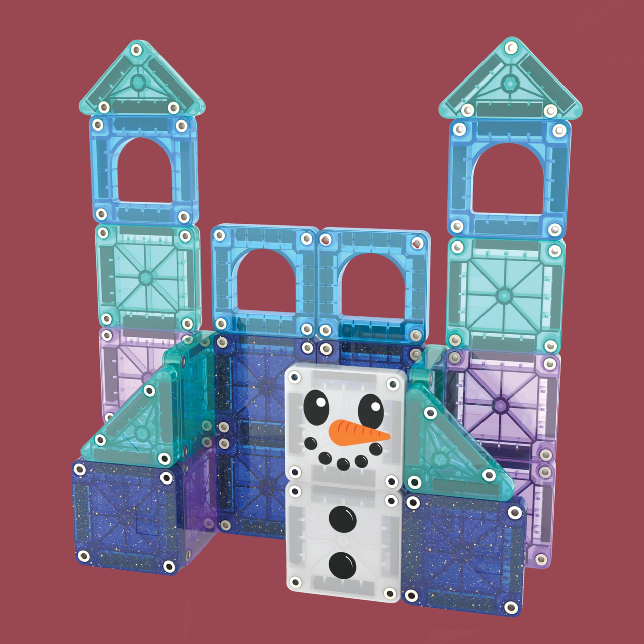 Zestaw podróżny MAGNA-TILES® microMAGS Winter Wonderland (26 elementów)