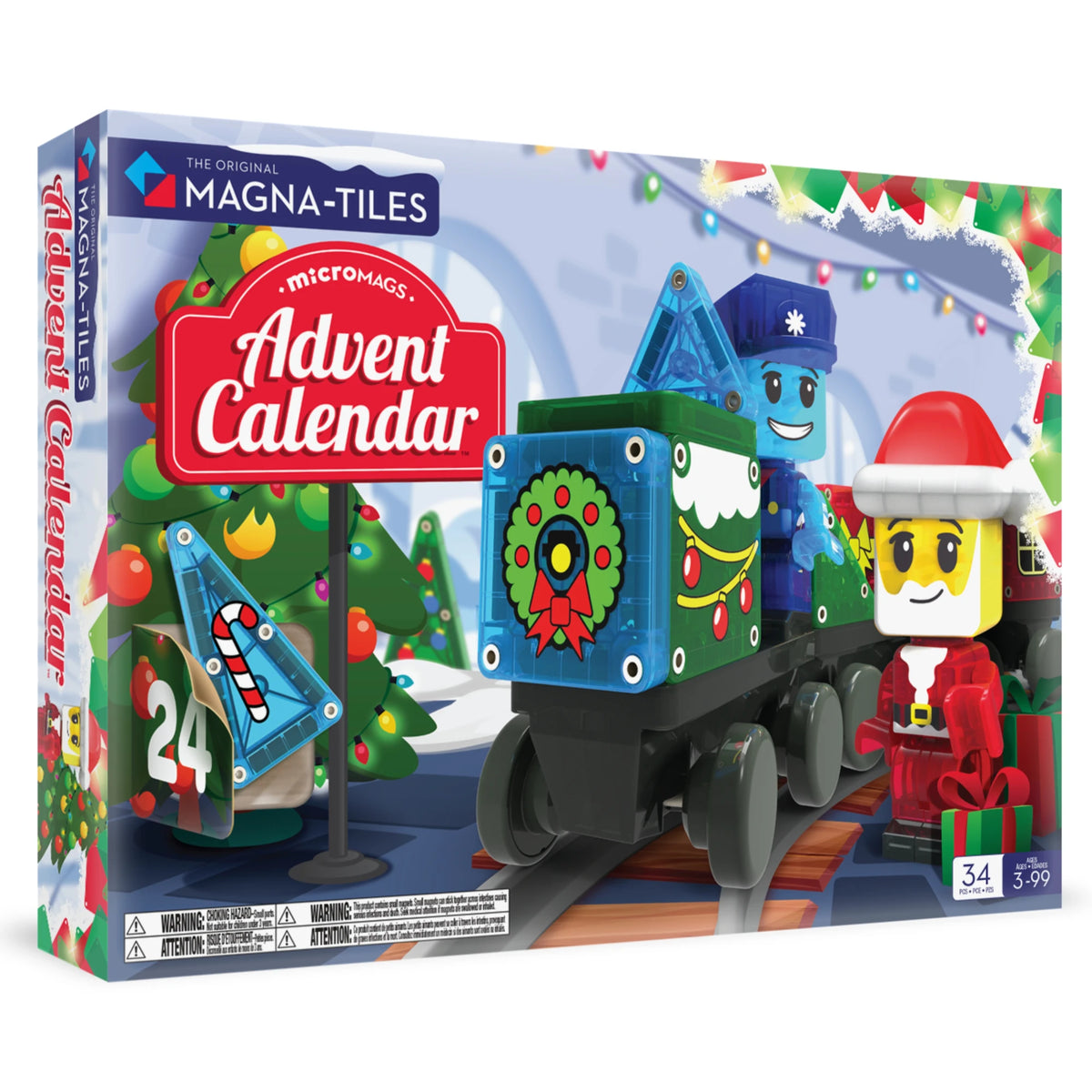 MAGNA-TILES microMAGS - adventní kalendář 34 dílů