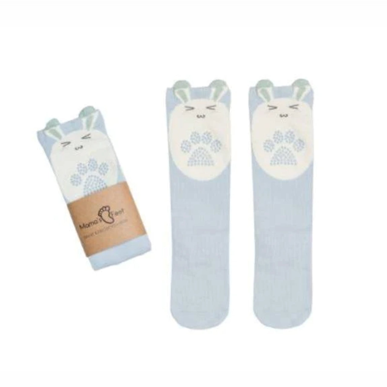Podkolanówki Mama's Feet Hoppies niebieskie