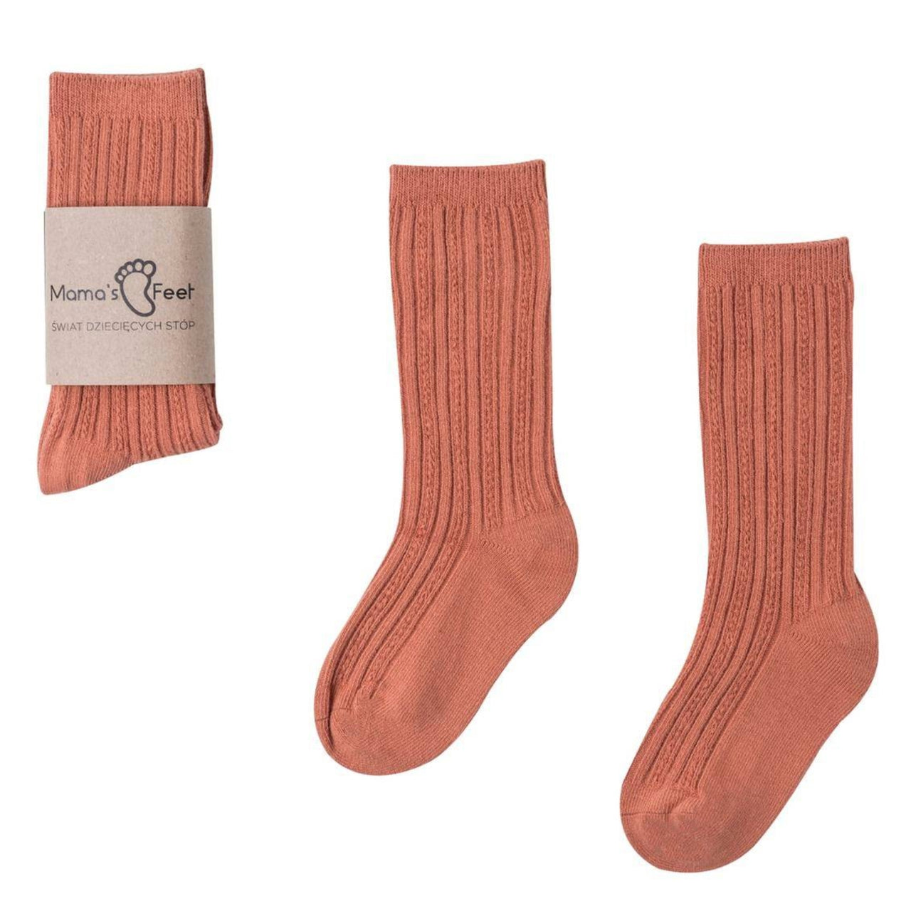 Podkolanówki Mama's Feet Królewski karmel