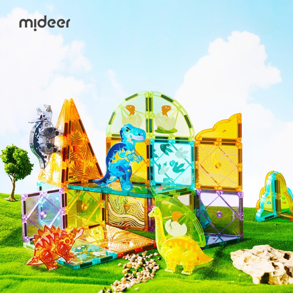 Mideer magnetická stavebnice dinosauři - 48 kusů