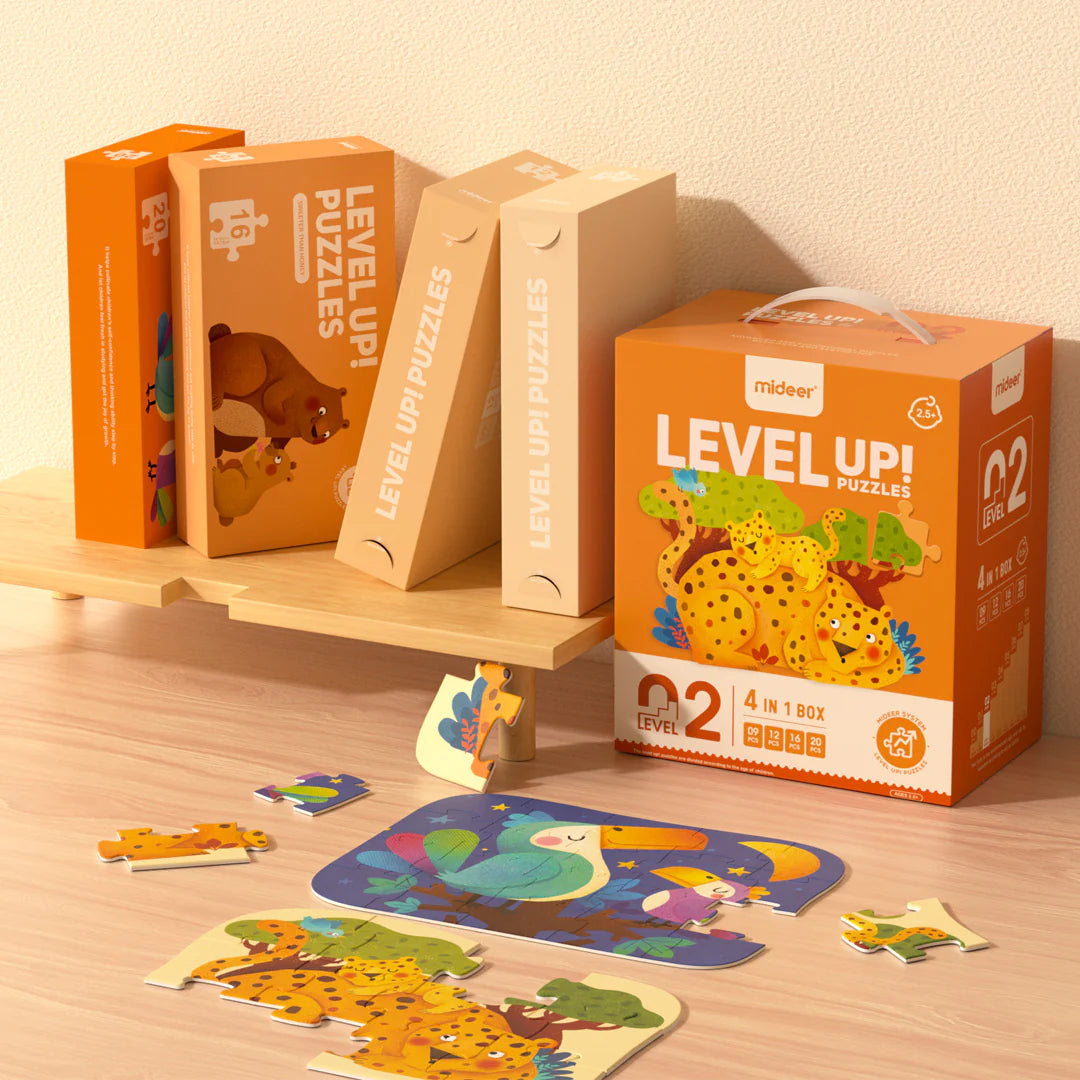 Level Up 02 puzzle Zvířecí rodinky