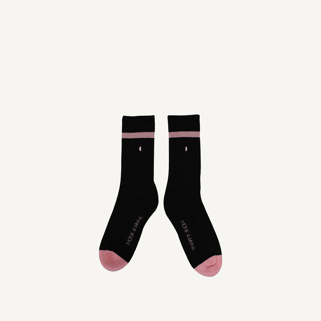 Monk&Anna sport sock • black/bloom