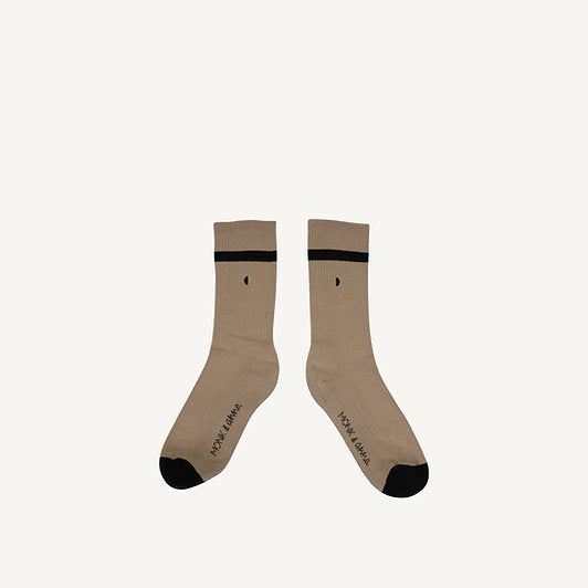 Monk&Anna sport sock • stone/black