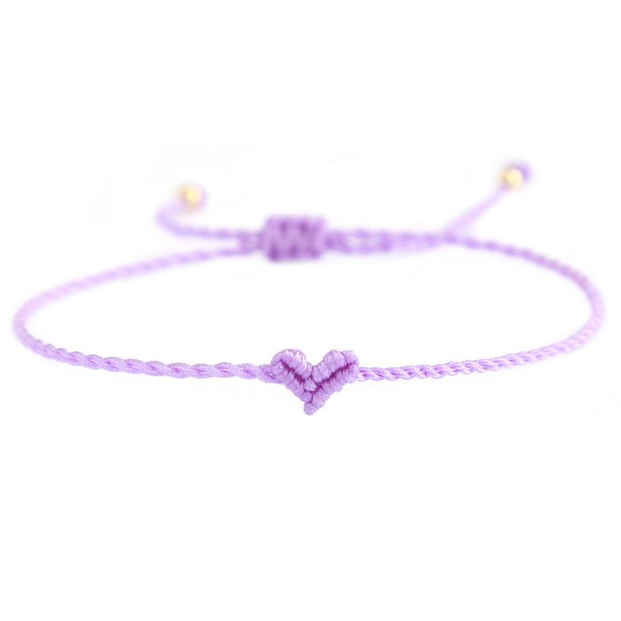 Braided bracelet with rose heart