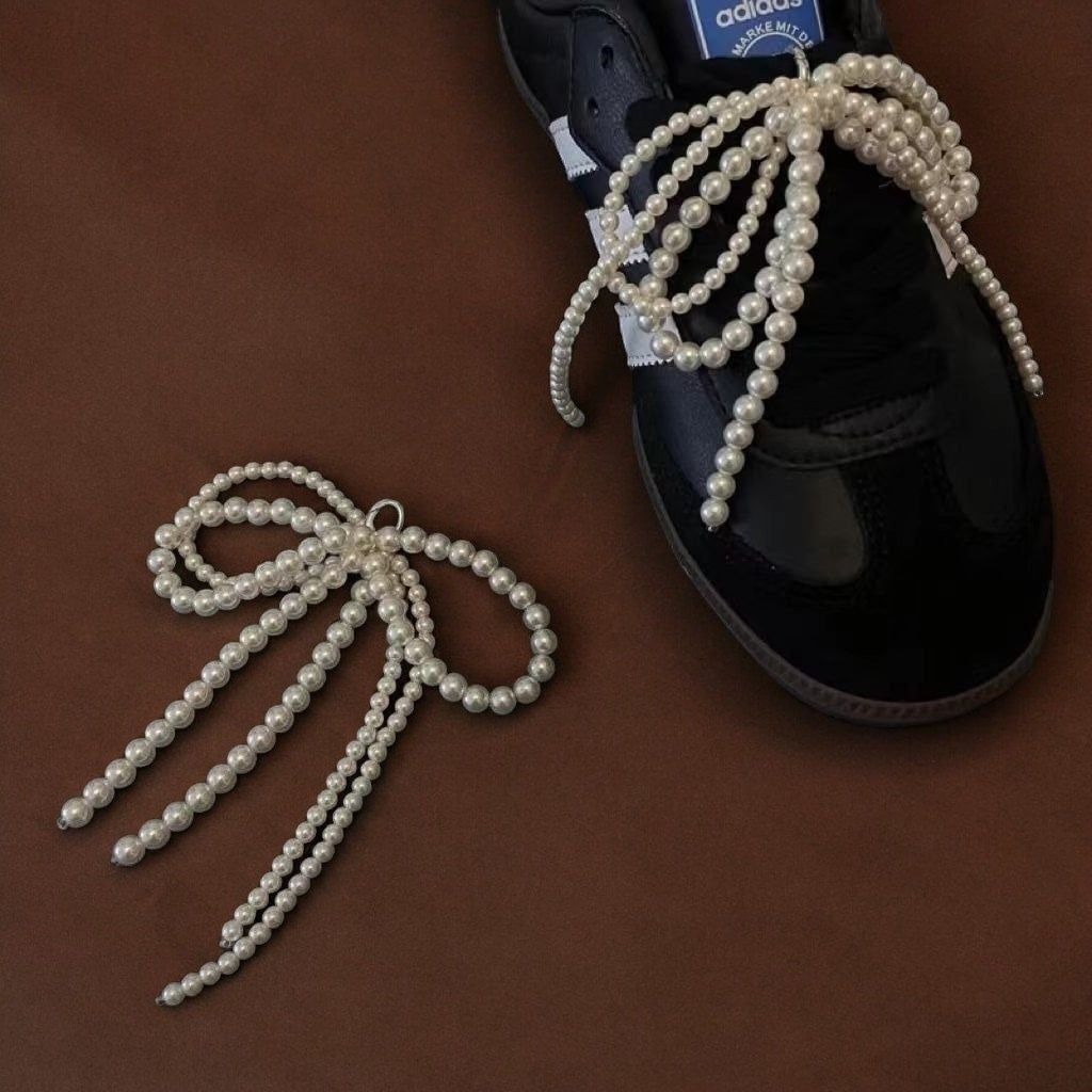 Pearl bows for shoelaces – set of 2