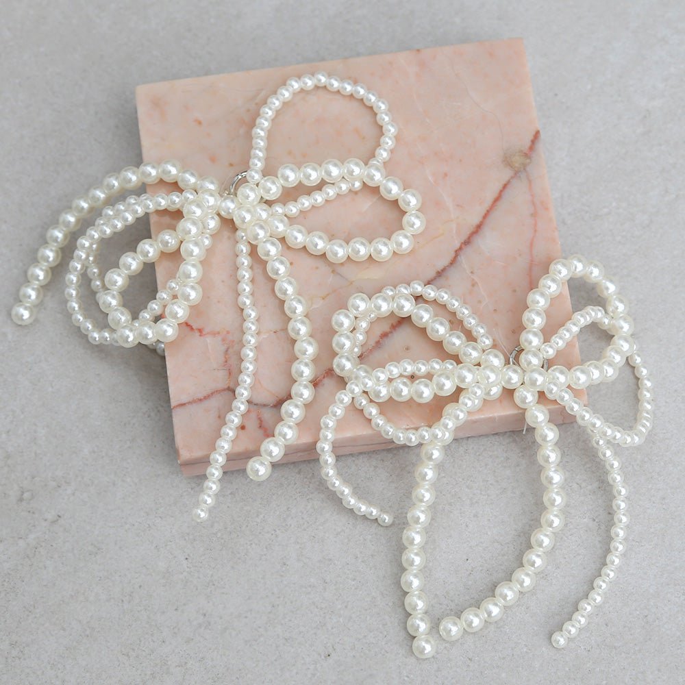 Pearl bows for shoelaces – set of 2