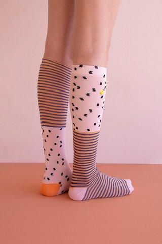 Knee socks sprinkles pink