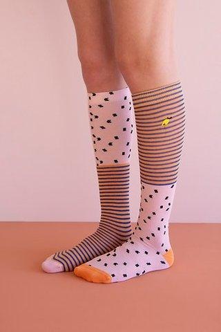 Knee socks sprinkles pink