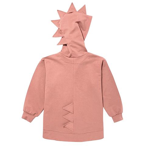 Dino hoodie pink