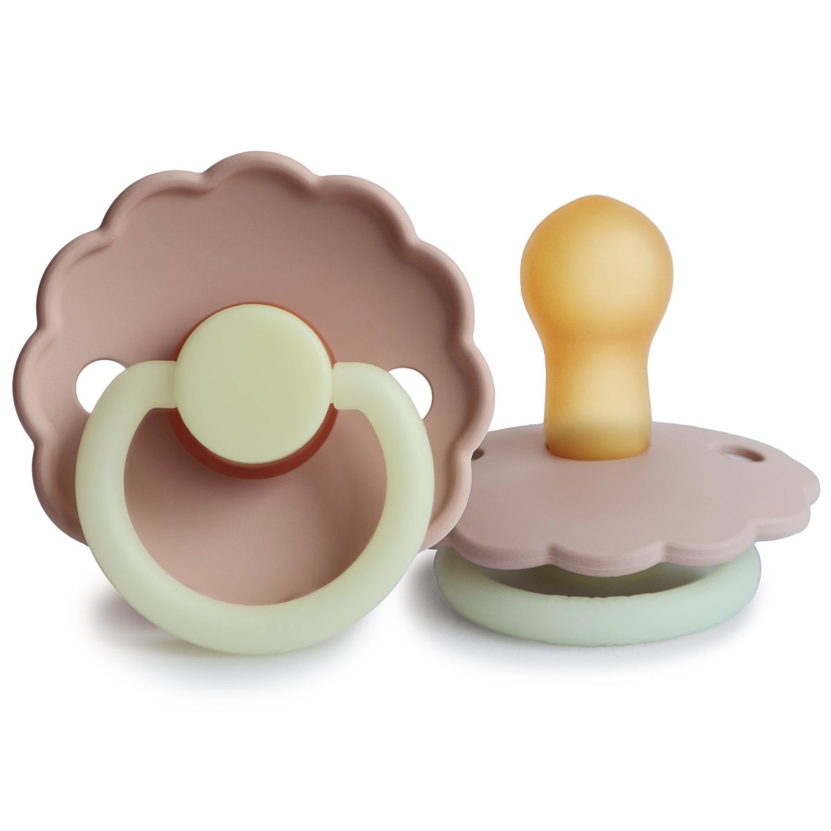 Smoczki na noc Daisy w kolorze różu/kremu