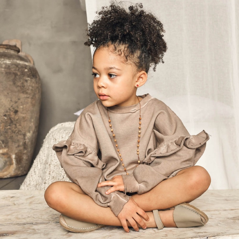 Frill mikina camel