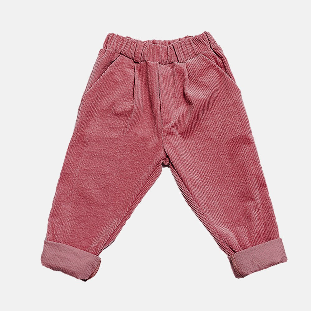 Manšestrové kalhoty pink
